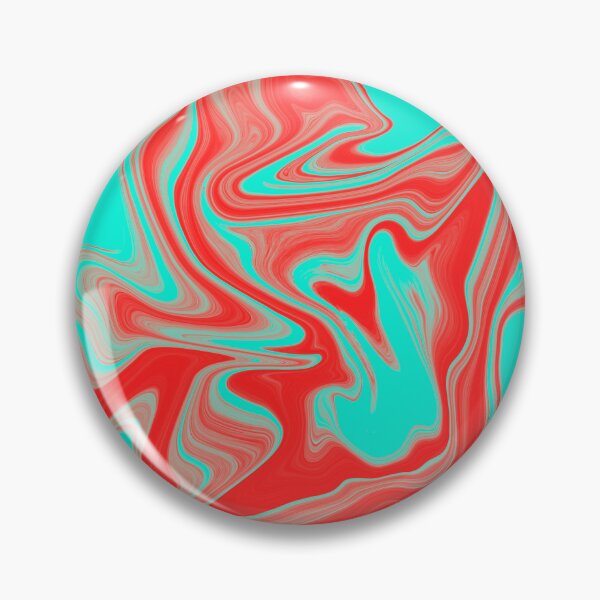 Item preview, Red & Turquoise Liquid Swirl Pattern designed and sold by rainestore.
