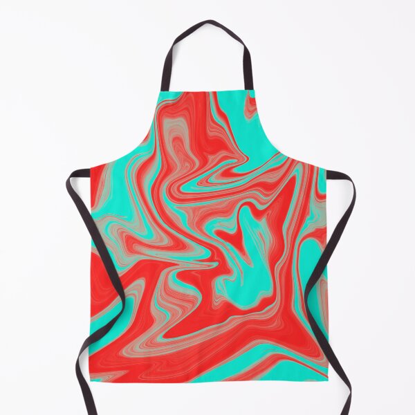 Item preview, Red & Turquoise Liquid Swirl Pattern designed and sold by rainestore.