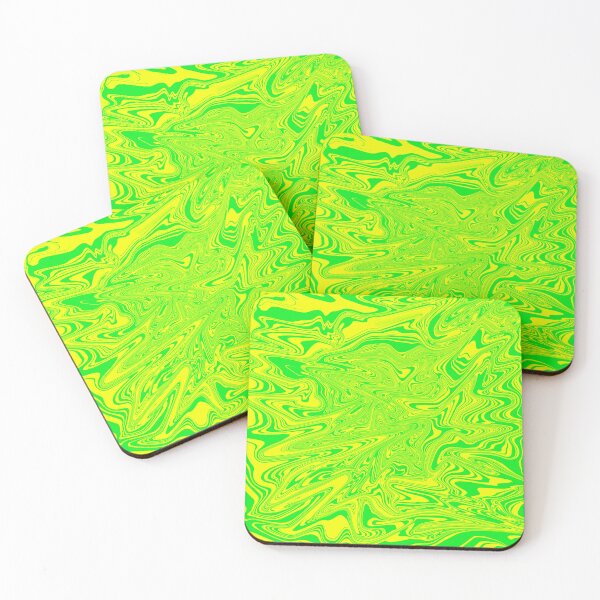 Item preview, Green & Yellow Liquid Swirl Pattern designed and sold by rainestore.