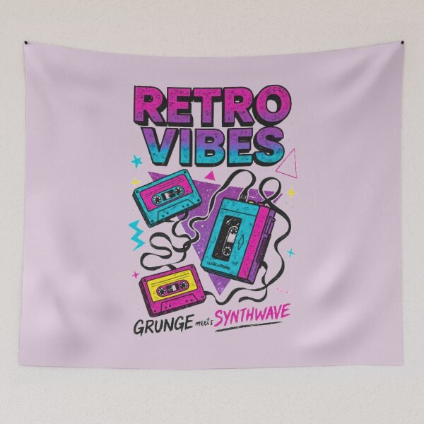 Item preview, Retro Vibes – 80s Neon x 90s Grunge Aesthetic designed and sold by KrissGraphShop.
