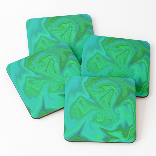 Item preview, Green & Turquoise Liquid Swirl Pattern designed and sold by rainestore.