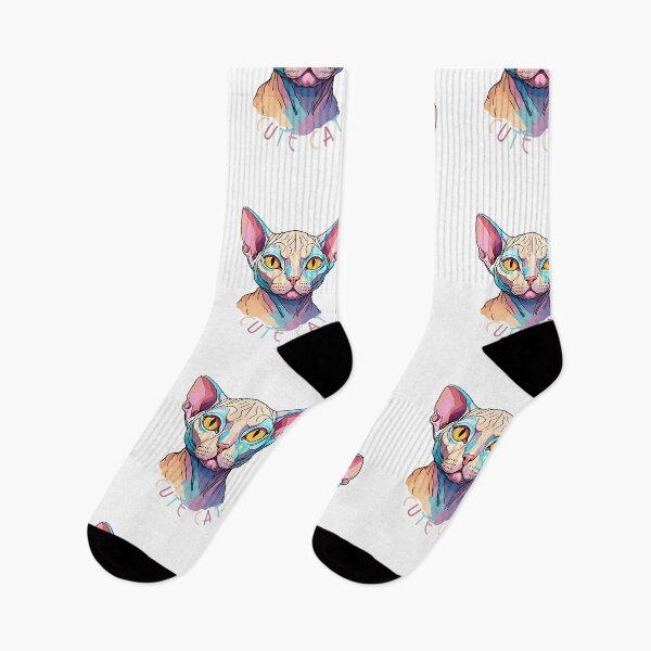 Item preview, Charming cat motif: Colorful Sphynx illustration designed and sold by KolbaVison.