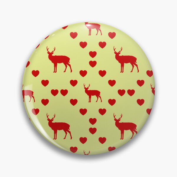 Item preview, Buck Deer Nahtloses Herzmuster Buck Deer Seamless Heart Pattern (motif de cœur sans couture) Buck Deer Seamless Heart Pattern Modello di cuore senza cuciture con cervo designed and sold by TheIconSmith.