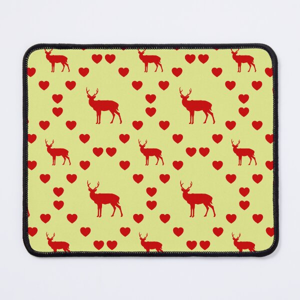 Item preview, Buck Deer Nahtloses Herzmuster Buck Deer Seamless Heart Pattern (motif de cœur sans couture) Buck Deer Seamless Heart Pattern Modello di cuore senza cuciture con cervo designed and sold by TheIconSmith.