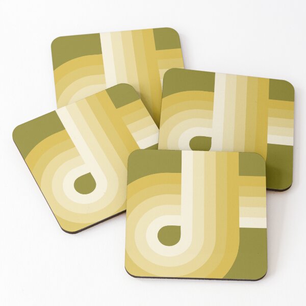 Item preview, Geometric Green & Mustadr Yellow Retro designed and sold by JMgraphic.