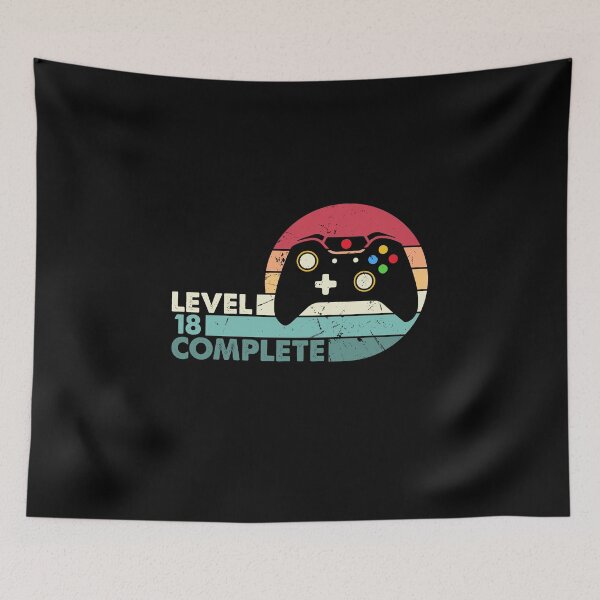 Item preview, Level 18 Complete – Retro Gaming Style – Perfect for birthday children! designed and sold by KolbaVison.
