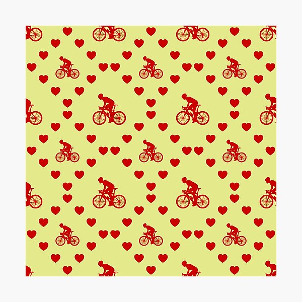 Item preview, Cyclist Nahtlose Herz Muster Cycliste par  Motif coeur sans couture Cyclist Seamless Heart Pattern Ciclista di  Modello a cuore senza cuciture designed and sold by TheIconSmith.