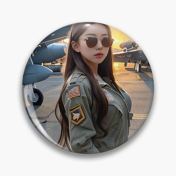 Item preview, Female Fighter Pilot designed and sold by Becooldesing.
