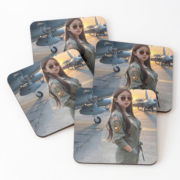 Item preview, Female Fighter Pilot designed and sold by Becooldesing.