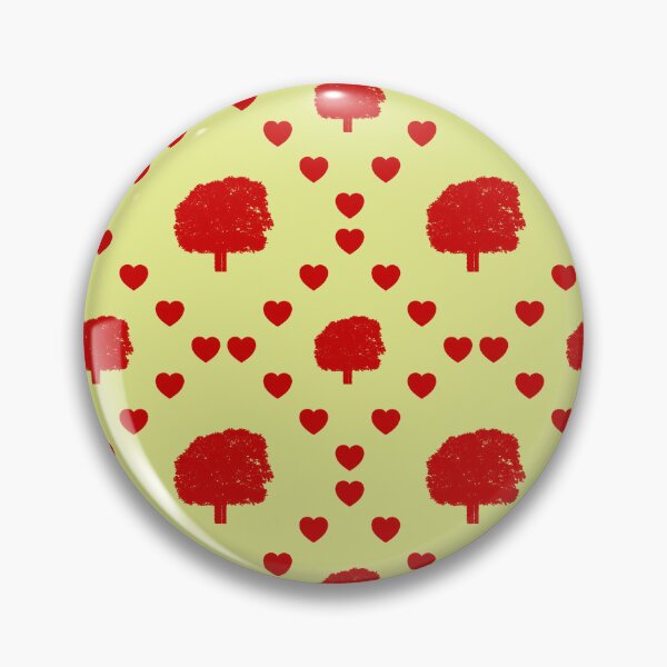 Item preview, Flauschiger Baum Nahtloses Herzmuster Arbre duveteux Motif en forme de coeur sans couture Fluffy Tree Seamless Heart Pattern Albero soffice con motivo a cuore senza cuciture designed and sold by TheIconSmith.