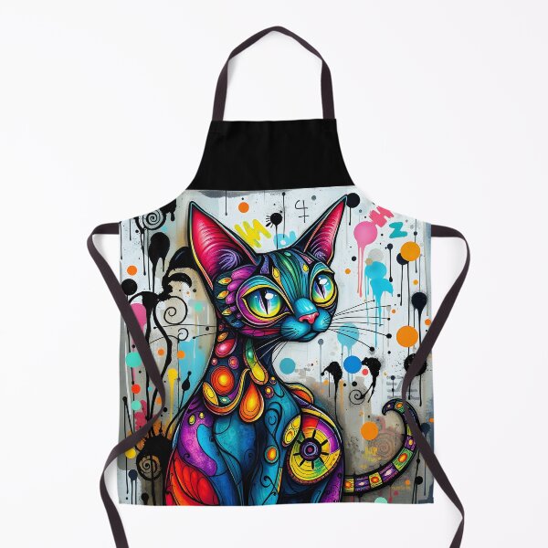 Item preview, Color Splashy Cat - Graffiti Gatto – Art Explosion designed and sold by EmeraldeaArt.