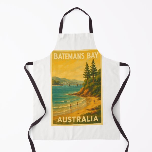 Item preview, Batemans Bay Beach with Pines and Coastal Bridge designed and sold by Places On Earth.