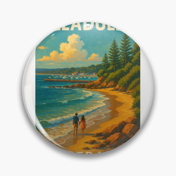 Item preview, Ulladulla Coastline – Couple Walking by the Sea designed and sold by Places On Earth.