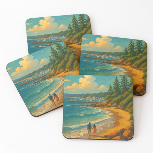 Item preview, Ulladulla Coastline – Couple Walking by the Sea designed and sold by Places On Earth.
