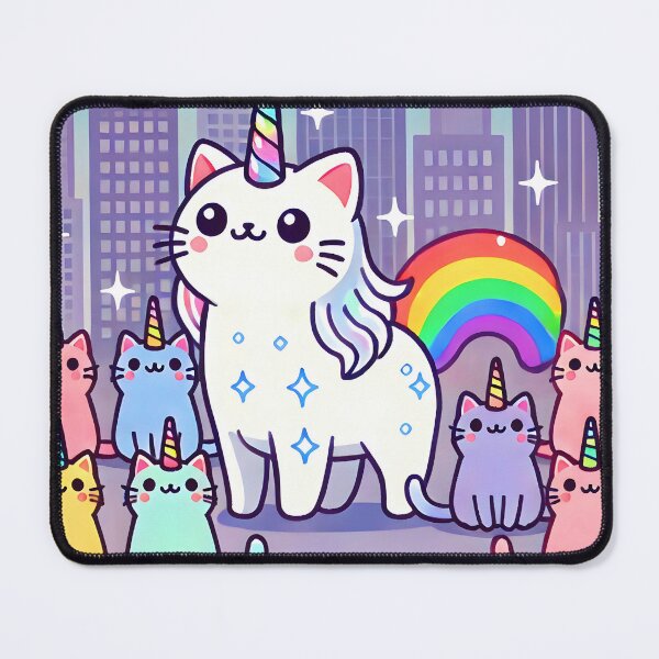 Item preview, Caticorns of the City – Cute Feline Unicorn Cartoon Fun designed and sold by EmeraldeaArt.