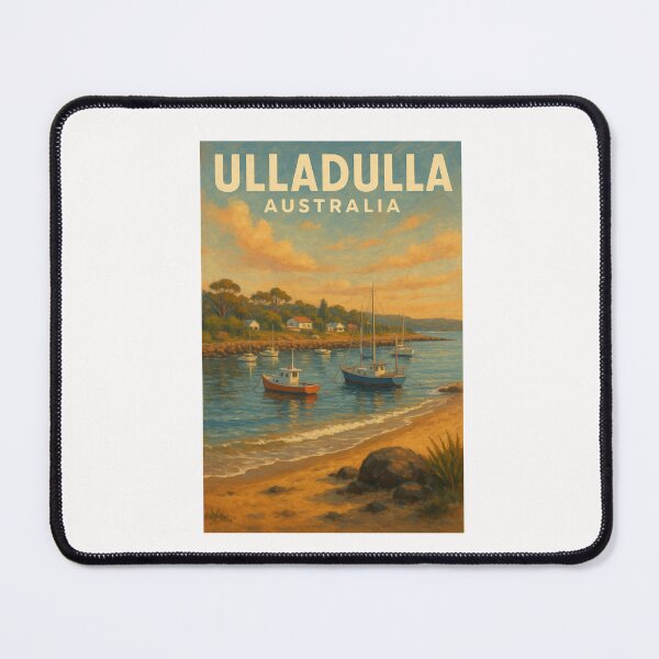 Item preview, Ulladulla Harbor – Boats at Anchor in Warm Light designed and sold by Places On Earth.