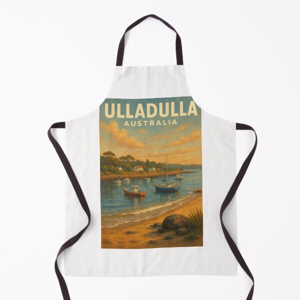 Item preview, Ulladulla Harbor – Boats at Anchor in Warm Light designed and sold by Places On Earth.