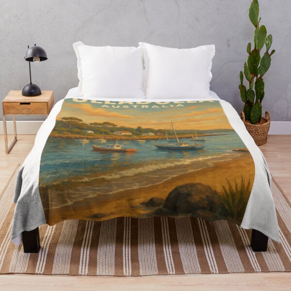 Item preview, Ulladulla Harbor – Boats at Anchor in Warm Light designed and sold by Places On Earth.