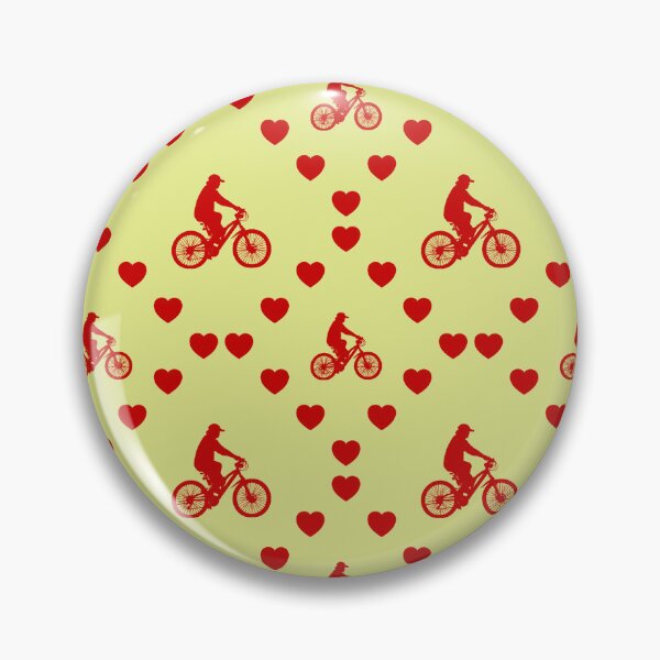 Item preview, Älterer Mann Riding Bicycle Nahtlose Herz-Muster Homme âgé faisant de la bicyclette Motif de coeur sans couture Older Man Riding Bicycle Seamless Heart Pattern designed and sold by TheIconSmith.
