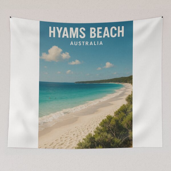 Item preview, Hyams Beach Panorama – White Sand and Aqua Waves designed and sold by Places On Earth.