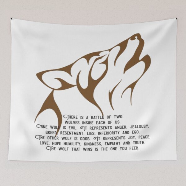 Item preview, There Is A Battle Of Two Wolves Inside Us All designed and sold by Becooldesing.