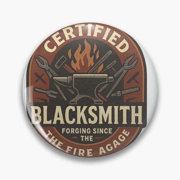 Item preview, Certified Blacksmith Vintage Emblem – Retro Forging Tools Design designed and sold by automaticvideos.