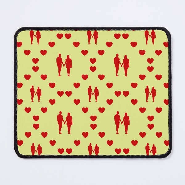Item preview, Couple Holding Hands Facing Away Seamless Heart Pattern Couple se tenant par la main, face à l'autre motif de coeur sans couture Couple Holding Hands Facing Away Seamless Heart Pattern designed and sold by TheIconSmith.