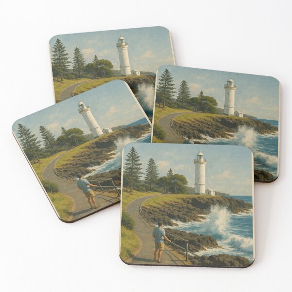 Item preview, Kiama Clifftop Path – Lighthouse and Ocean Spray designed and sold by Places On Earth.