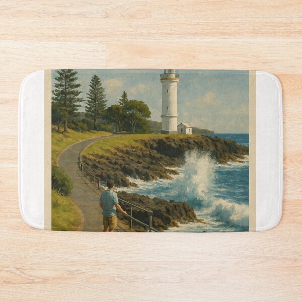 Item preview, Kiama Clifftop Path – Lighthouse and Ocean Spray designed and sold by Places On Earth.