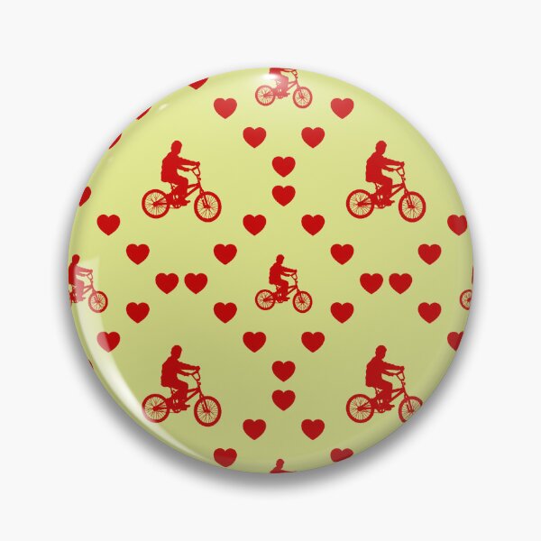 Item preview, Junge auf einem Fahrrad Nahtloses Herzmuster Garçon sur une bicyclette Motif de coeur sans couture Boy On A Bicycle Seamless Heart Pattern Ragazzo su una bicicletta Modello di cuore senza cuciture designed and sold by TheIconSmith.