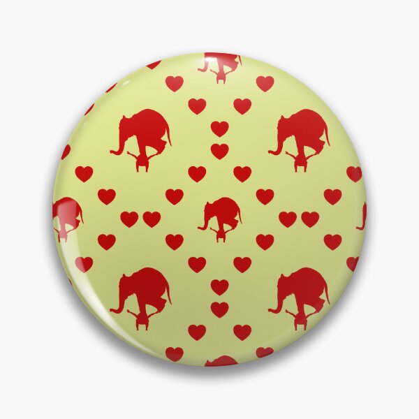 Item preview, Mann mit Elefant auf seinem Rücken Nahtloses Herzmuster Homme avec un éléphant sur le dos Motif Coeur sans couture Man With Elephant On His Back Seamless Heart Pattern designed and sold by TheIconSmith.