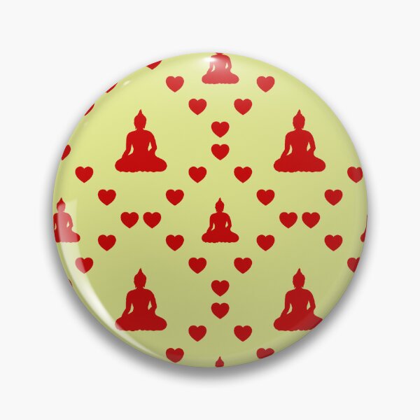 Item preview, Sitzender Buddha Nahtloses Herzmuster Bouddha assis Motif de cœur sans couture Sitting Buddha Seamless Heart Pattern Buddha seduto Modello di cuore senza cuciture designed and sold by TheIconSmith.