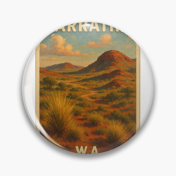 Item preview, Karratha Hills – Western Australia Red Earth Landscape designed and sold by Places On Earth.