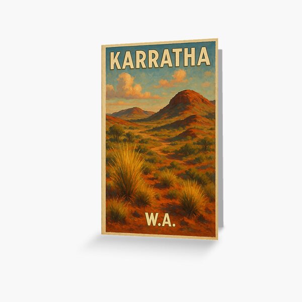 Item preview, Karratha Hills – Western Australia Red Earth Landscape designed and sold by Places On Earth.