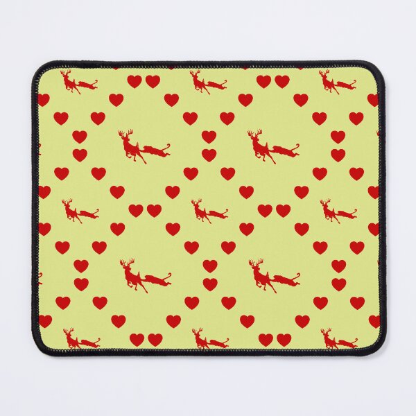 Item preview, Hirsch und Berglöwe Nahtloses Herzmuster Cerf et lion de montagne motif coeur sans couture Deer And Mountain Lion Seamless Heart Pattern Cervo e leone di montagna Modello a cuore senza cuciture designed and sold by TheIconSmith.