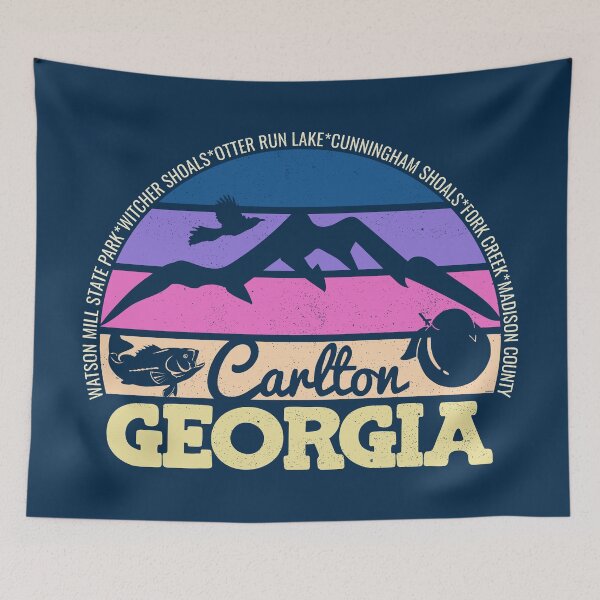 Item preview, Carlton Georgia Sunset Retro Vintage Local Pride Logo designed and sold by CRHPOD20.