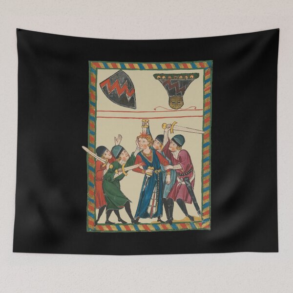 Item preview, The Death Of Reinmar von Brennenberg Medieval Art designed and sold by Cat Lady Designs.