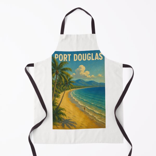 Item preview, Port Douglas Beach with Tropical Palms and Mountains designed and sold by Places On Earth.