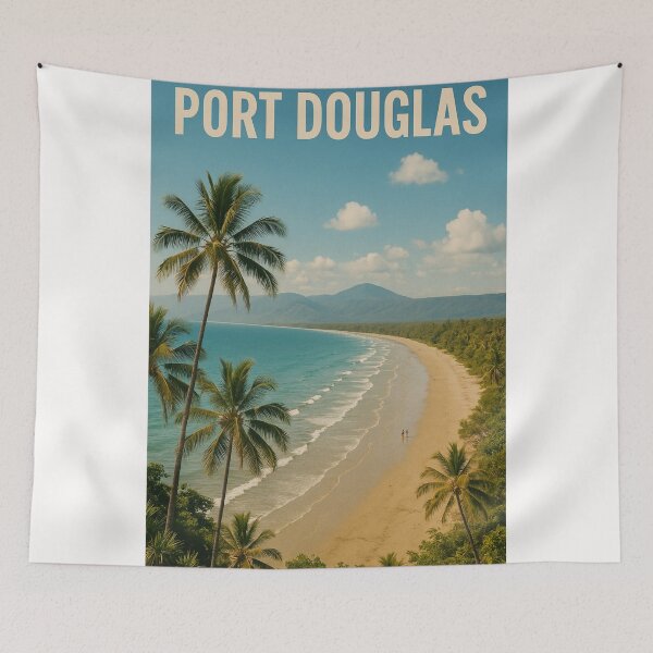 Item preview, Port Douglas Aerial View – Palm Coastline and Coral Sea designed and sold by Places On Earth.