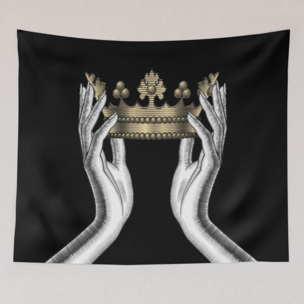 Item preview, Hand Holding A Crown Black designed and sold by Becooldesing.