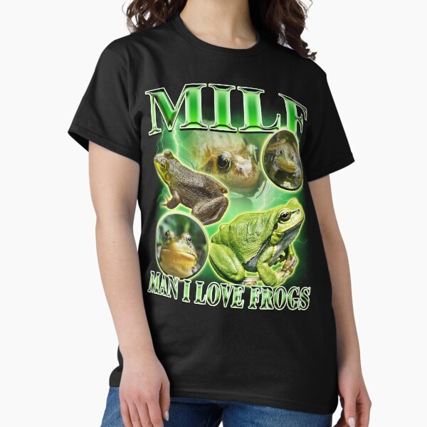 Aperçu de l'œuvre Mec, j'adore les grenouilles, c'est drôle créée et vendue par MemishDesign.