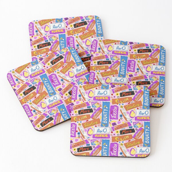 Item preview, Favorite UK candies on pale pink designed and sold by katerosestudios.