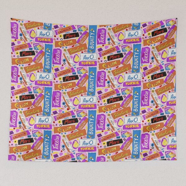 Item preview, Favorite UK candies on pale pink designed and sold by katerosestudios.