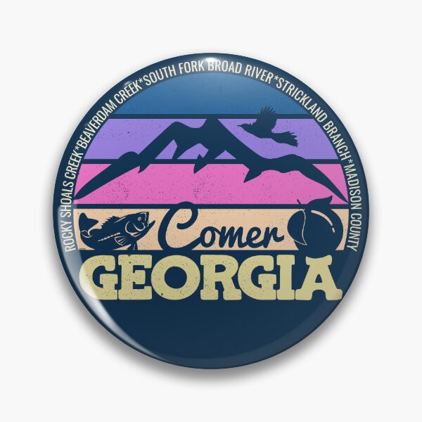 Item preview, Comer Georgia Sunset Retro Vintage Local Pride Logo designed and sold by CRHPOD20.