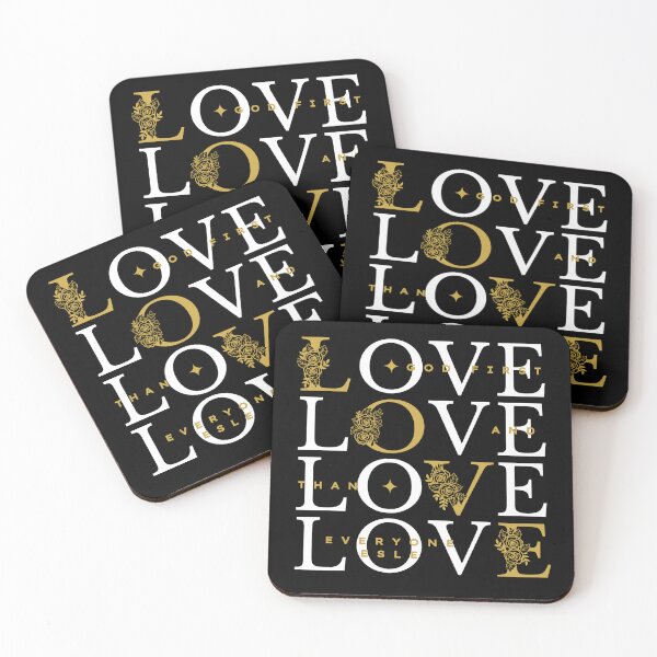 Item preview, Love God First – Floral Christian Love Typography Design - (GOLD/BLACK) designed and sold by Christian1iving.