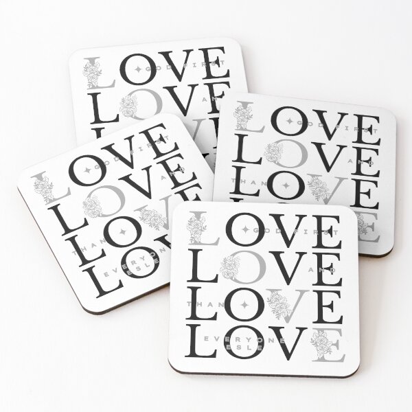 Item preview, Love God First – Floral Christian Love Typography Design - (SILVER/WHITE) designed and sold by Christian1iving.