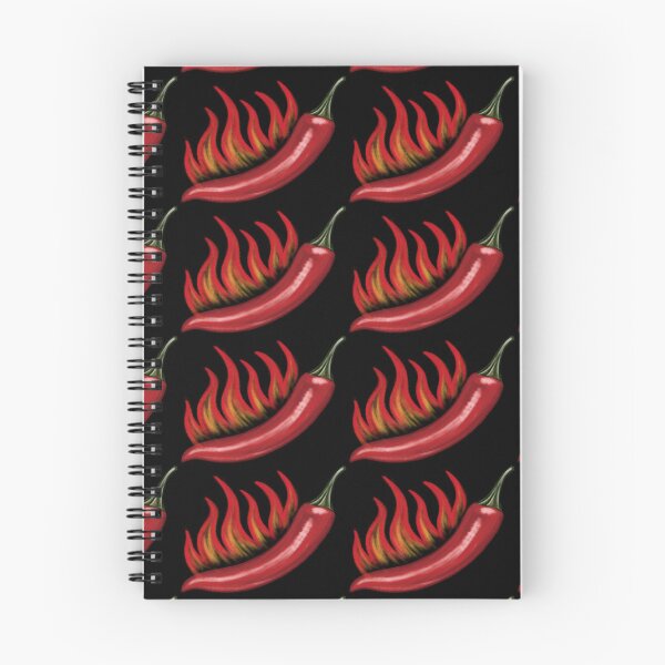 Item preview, Hot Chili Peppers with flames (Version 1 Black) designed and sold by Scarlet Swan.