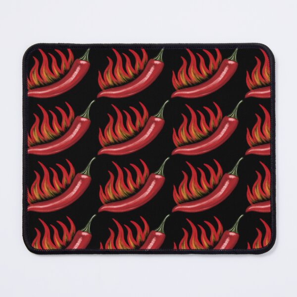 Item preview, Hot Chili Peppers with flames (Version 1 Black) designed and sold by Scarlet Swan.