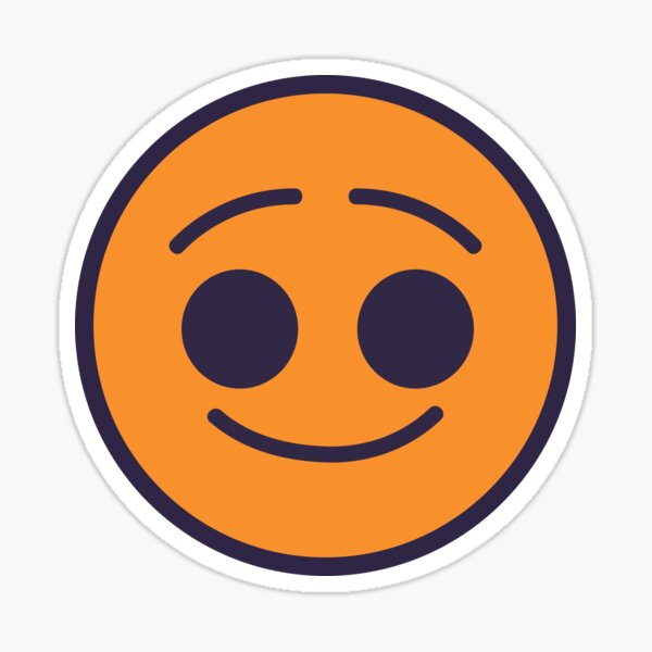 Item preview, Happy Bright Orange yellow smiley face icon with joyful expression Emoji	 designed and sold by AtonuHaque.