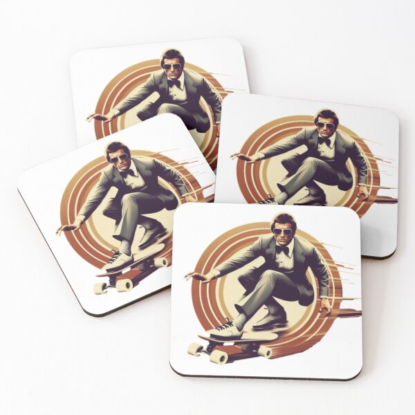 Item preview, 70s Skateboarding Secret Agent designed and sold by Becooldesing.